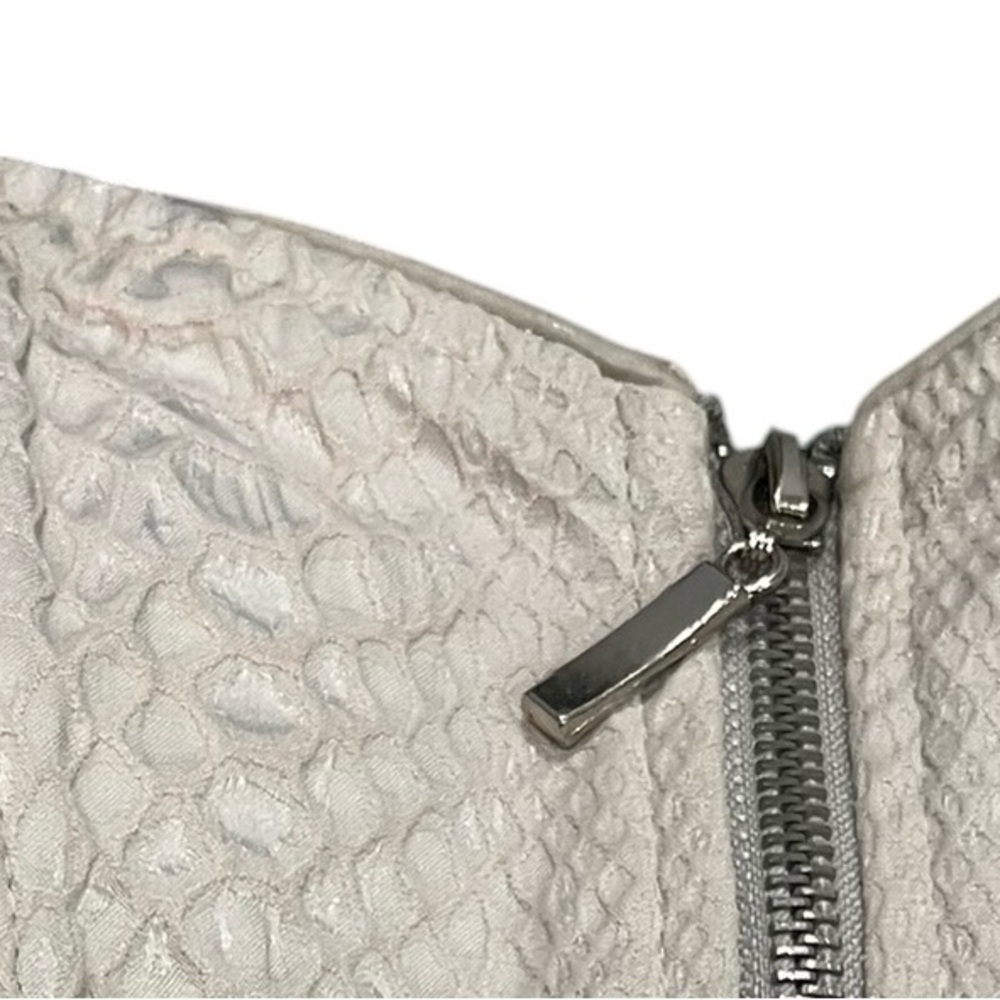 Carmen Gray Snake Print Zip Crop Top Small - Picture 3 of 8